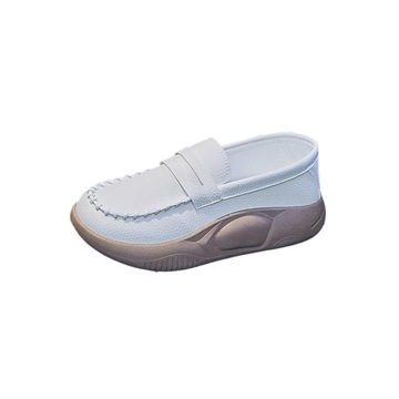 Damskie buty na co dzień Lekkie modne platformy Slip On Sneaker Beżowy 37