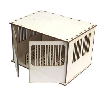 КОНЮШНЯ ИЗ ФАНЕРЫ ДЛЯ ФИГУР ЛОШАДЕЙ KQ61