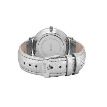 Cluse zegarek damski na srebrnym pasku srebrny duży wyjątkowy CL18233
