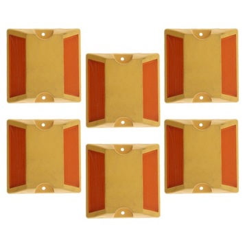 6x 1Piece Reflective Road Pavement Marker Plastic