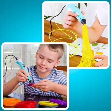 МИНИ-ПРИНТЕР 3D РУЧКА Детская 3D РУЧКА Magic + PLA НИТЬ 330 МЕТРОВ