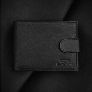 Мужской классический черный кожаный кошелек, натуральная кожа, большой, с RFID-застежкой