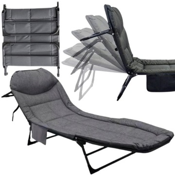 ŁÓŻKO TURYSTYCZNE SKŁADANE LEŻANKA OGRODOWA LEŻAK LEKKIE PRZENOŚNE POLOWE