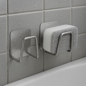 ORGANIZER NA GĄBKE KUCHENNĄ UCHWYT SREBRNY