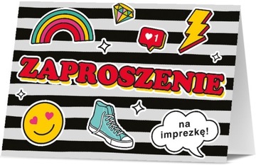 ZAPROSZENIA DLA DZIECI NA URODZINY URODZINOWE 1szt