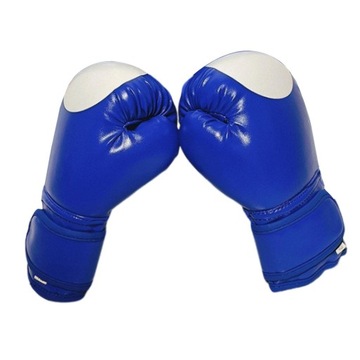 .Kids Boxing Glove Training Sparring Gloves Air Holes in Palm Blue 10oz