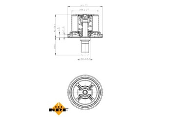 NRF TERMOSTAT TEKUTINY CHLADÍCÍ BMW 5 E39 Z8 E52 4.9 10.98-12.03