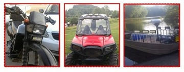 Комплект из 2 галогенных светодиодных рабочих ламп 120 Вт, 12–24 В.