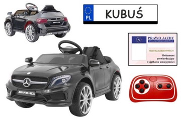 Mercedes GLA45 AMG Czarny Samochód na akumulator dla malucha