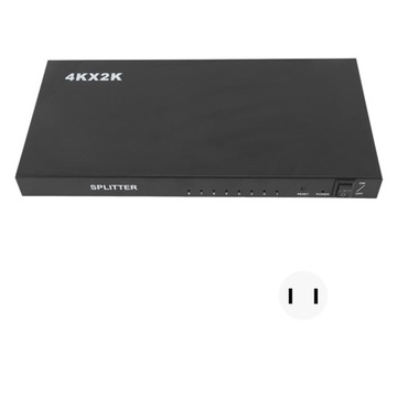 Rozdzielacz 4K HD Kompozytowa dystrybucja wideo 1 na 8 wyjść AC 100 V-240 V