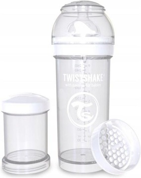 Twistshake Butelka antykolkowa 260 ml Biały