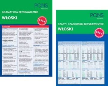 Włoski Gramatyka błyskawicznie / Czasy i czasowniki błyskawicznie 2xTablice