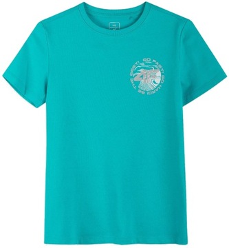4F T-SHIRT CHŁOPIĘCY KOSZULKA _ JTSM008B _ turkusowy _ r. 158