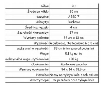 СКУТЕР XXL, АМОРТИЗАТОРЫ, 100 кг, СКЛАДНОЙ, ТОРМОЗ