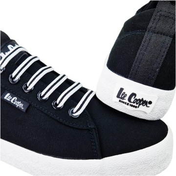 Trampki damskie Lee Cooper Wygodne tenisówki czarne na gumki buty 2183L 38