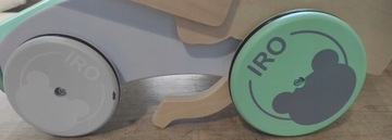 ДЕРЕВЯННАЯ ОБУЧАЮЩАЯ КОЛЯСКА ПРОГУЛКА-ПУШЕР ЖИВОТНЫЕ ПАСТЕЛЬ УЧИМСЯ ХОДИТЬ