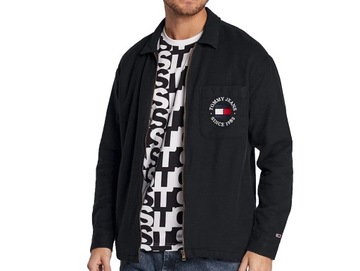 Kurtka, bluza męska TOMMY HILFIGER TJM COTTON ZIP THRU OVERSHIRT BLACK