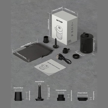 Pompka akumulatorowa do Materaca Basenu Piłki Elektryczna USB-C 4000mAh