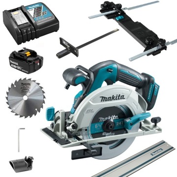 MAKITA PIŁA PILARKA DHS680Z ZESTAW 5Ah +ŁAD +ADAPTER +SZYNA 1M DHS 680