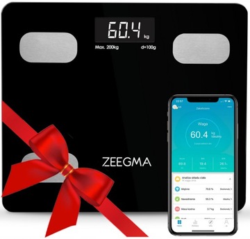 WAGA ŁAZIENKOWA ANALITYCZNA DO 200kg LCD 17w1 BLUETOOTH