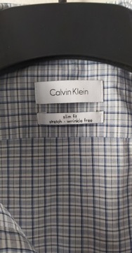 Calvin Klein koszula w kratę slim, długi rękaw M