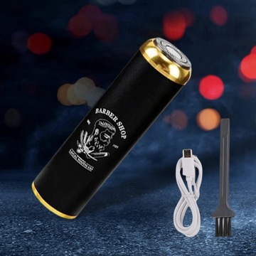 Мини-электробритва, перезаряжаемый USB-триммер для бороды, джентльмен