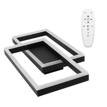 LAMPA WISZĄCA SUFITOWA ŻYRANDOL LED 48W CCT CZARNA Z PILOTEM MODEL ARTESIA