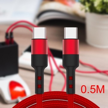 Кабель передачи данных 2xUSB C 60 Вт 3 А Смазка для кабеля быстрой зарядки
