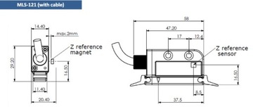 Линейка магнитная ATEK MLS-2 1400мм