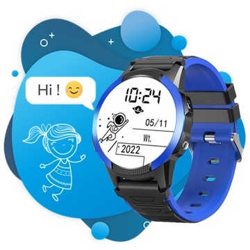 Умные часы CALMEAN Hoop 4G GPS-часы синие