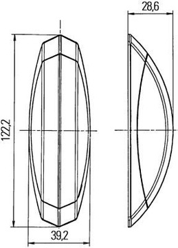 SVĚTLO KONTURA CZERWONO/BIALA - PRAVÁ HELLA