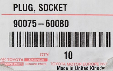 OE 90075-60080 TOYOTA YARIS DRŽÁK ŽÁROVKY LAMPY TABULKY SPZ