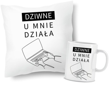 ZESTAW Poduszka + Kubek INFORMATYKA PROGRAMISTY