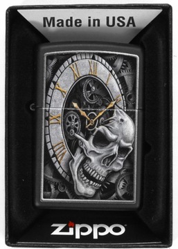 ZAPALNICZKA ZIPPO SKULL CLOCK