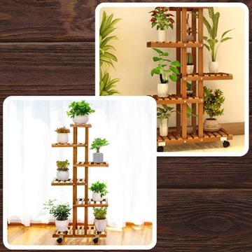 ДЕРЕВЯННАЯ ПОДСТАВКА ДЛЯ ЦВЕТОВ ПОДСТАВКА ДЛЯ ЦВЕТОВ ПОЛКА 113 см МНОГОУРОВНЕВАЯ