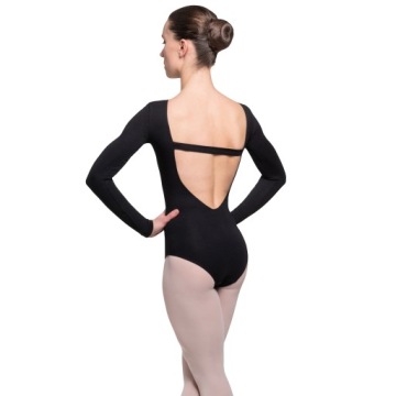 DAMSKIE BODY DO BALETU STRÓJ TANECZNY CZARNY M