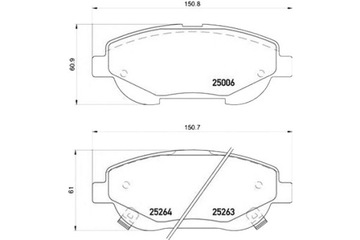 KLOCKI HAMULCOWE BREMBO 446505300 04465YZZED PAD18