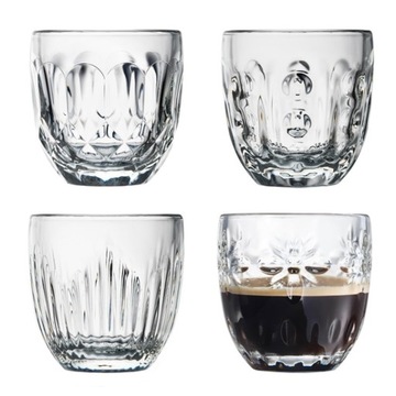 Komplet 4 małych szklaneczek do espresso