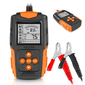 TESTER AKUMULATOR W SAMOCHODOWEGO INTELIGENTNY 2 7 LCD 12V 24V 3AH 200AH