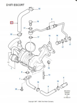 PŘÍVOD TURBO TURBÍNY FORD ESCORT 95-01 1.8 D