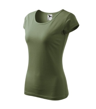 Dopasowana Koszulka Damska T-shirt bawełniana PURE 122 Khaki 2XL
