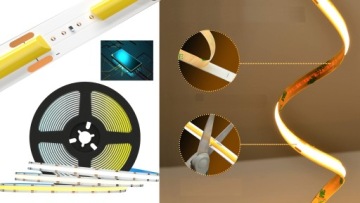 Светодиодная лента COB 5м 12В 7Вт/м POWERFUL 320LED 3 ЦВЕТА