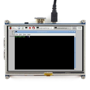 Резистивный сенсорный экран LCD TFT 5'' 800x480px HDMI + GPIO