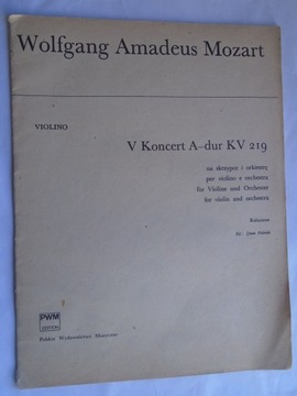 @ MOZART AMADEUS V KONCERT A-DUR NA SKRZYPCE I ORKIESTRĘ NUTY PWM