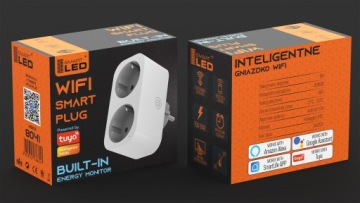 Интеллектуальная розетка WiFi Tuya, двойной ваттметр