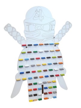Ninja XL biała półka na ludziki klocki 71szt regał