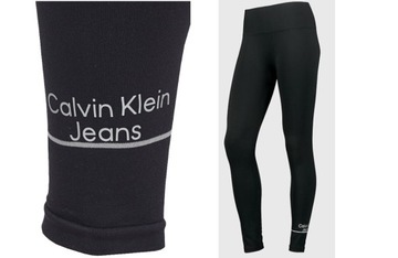 Calvin Klein Legginsy 701226028 Czarny Slim Fit