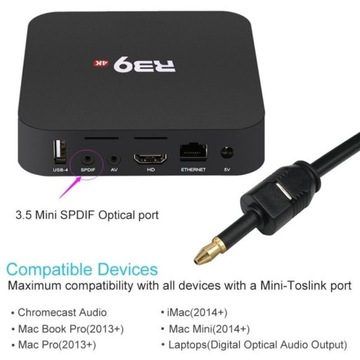 Кабель Toslink — оптический разъем Mini Toslink T-J 3M