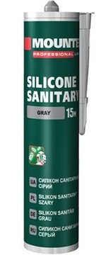 Silikon sanitarny szary 280ml MOUNTER