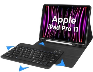 КЛАВИАТУРА С УМНЫМ ЧЕХОЛОМ-КАРАНДАШОМ для Apple iPad PRO 11 2022 4-го поколения A2761 A2435